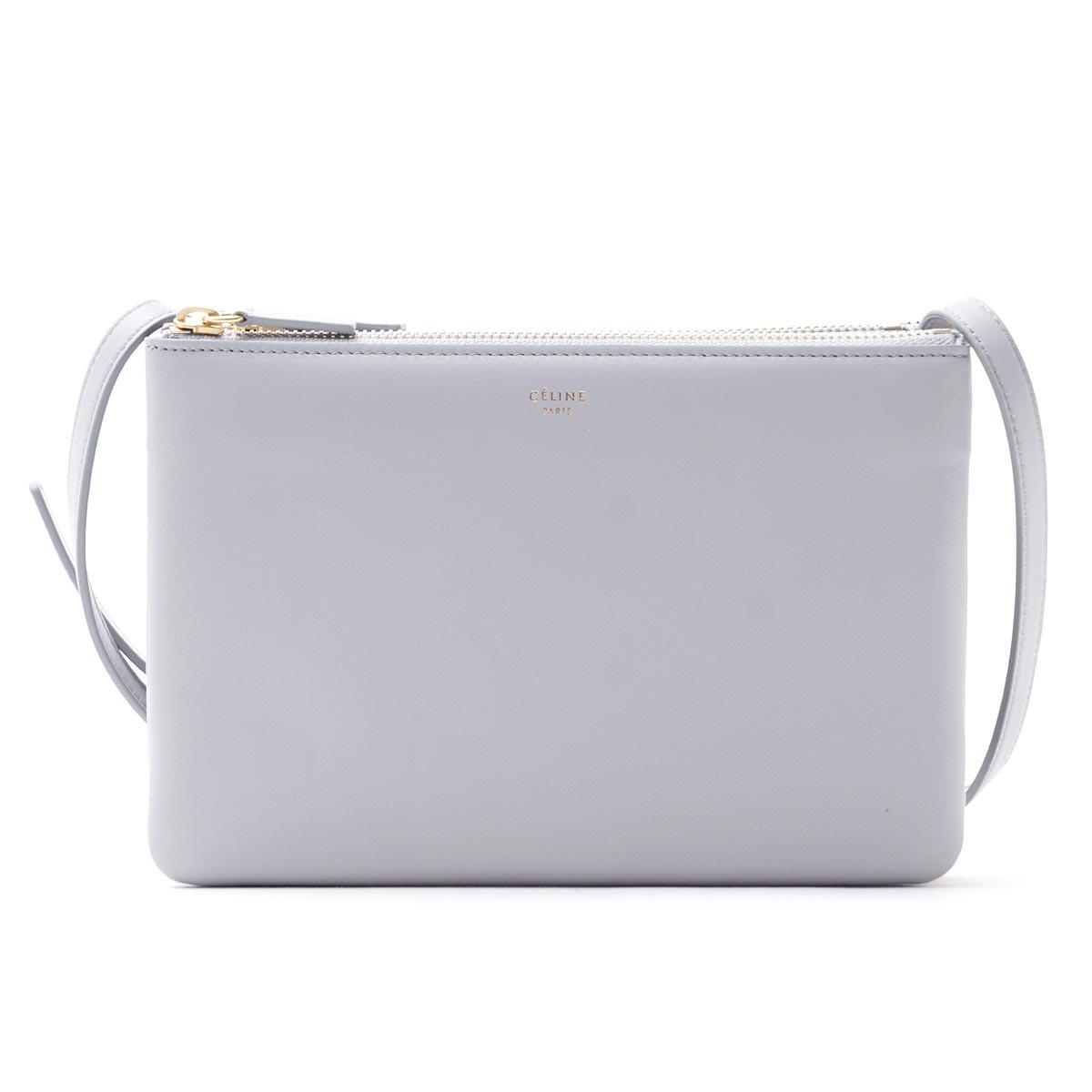 セリーヌ CELINE ショルダーバッグ グレー レディース ギフト プレゼント レザー 本革 グレー 16511 3eta 08gc Trio トリオ