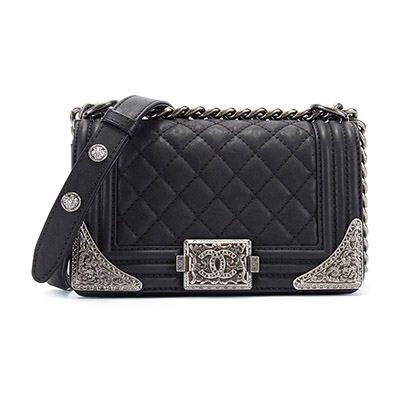 シャネル CHANEL バッグ レディース ショルダーバッグ ボーイシャネル ココマーク ブラック A90422 Y08804 BLACK