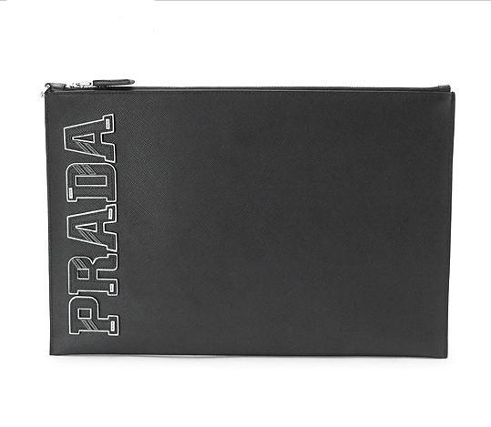 プラダ PRADA クラッチバッグ 2NG001 2EDJ F0002 SAFFIANO ブラック セカンドバッグ メンズ