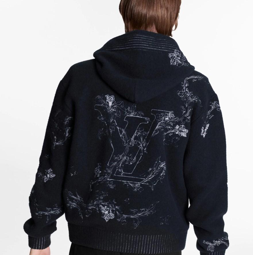 LOUIS VUITTON エンブロイダリーLVフラワージップスルーフーディ 1A8A74