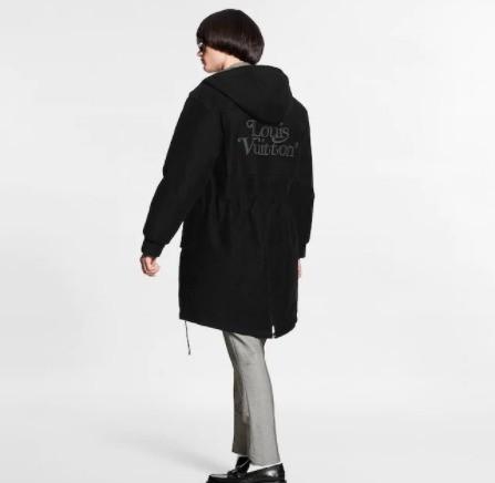 ルイヴィトン Louis Vuitton LV刺繍 キルティング モールスキンパーカー 1A7WZR