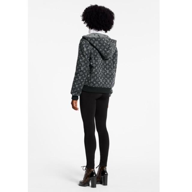 ルイヴィトン Louis Vuitton ジップアップニットフーディ ニットリブヘム 1A5IQ0