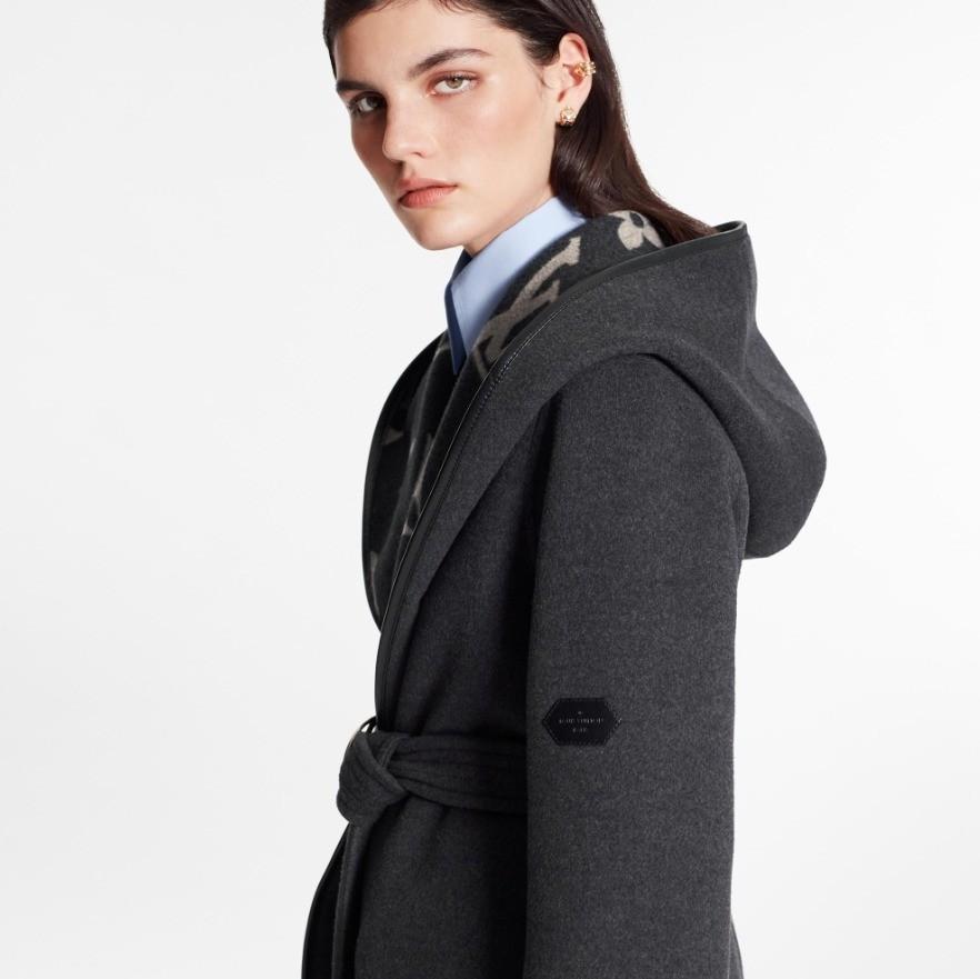 Louis Vuitton 新作 ルイヴィトン ウール ラップ コート 1A82GO