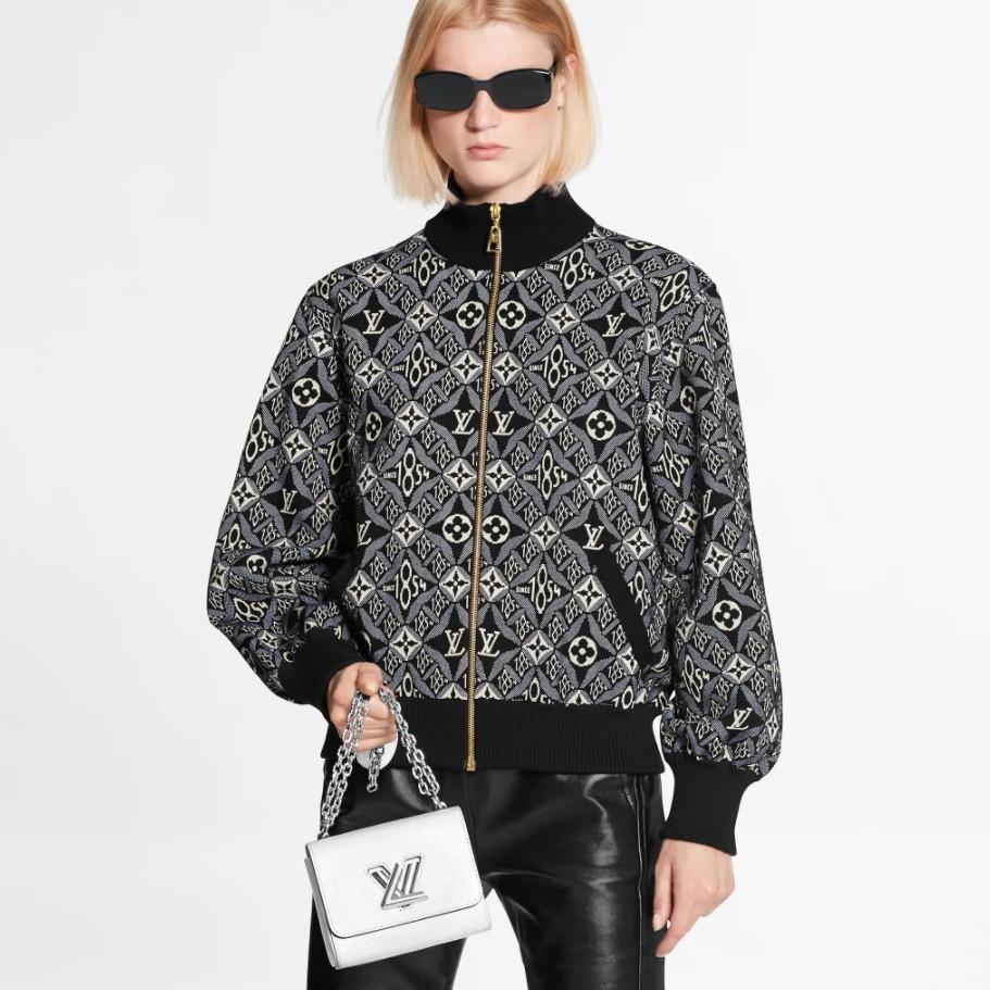 LOUIS VUITTON ヴィンテージジップカーディガン/モノグラム 1A8E4X