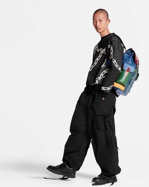 Louis Vuitton 3Dエフェクトチェーンシャツ ブラック 1A5VFD