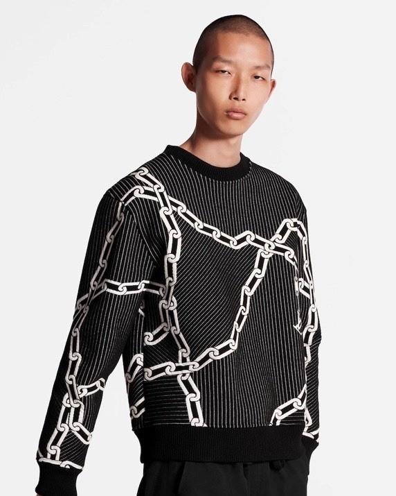 Louis Vuitton 3Dエフェクトチェーンシャツ ブラック 1A5VFD