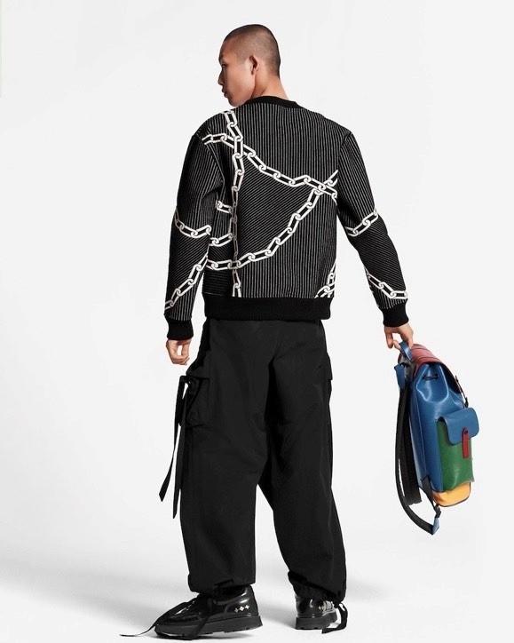 Louis Vuitton 3Dエフェクトチェーンシャツ ブラック 1A5VFD