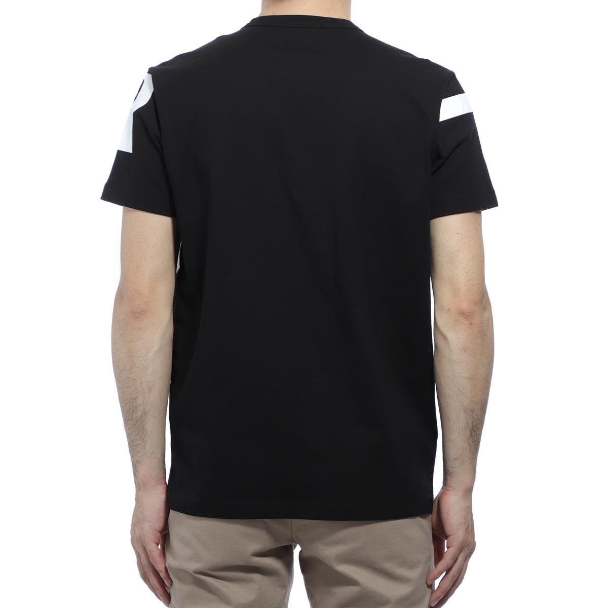 モンクレールTシャツ メンズ MONCLER 半袖 ビッグロゴ ホワイト/ブラック 8C70610 8390T 999