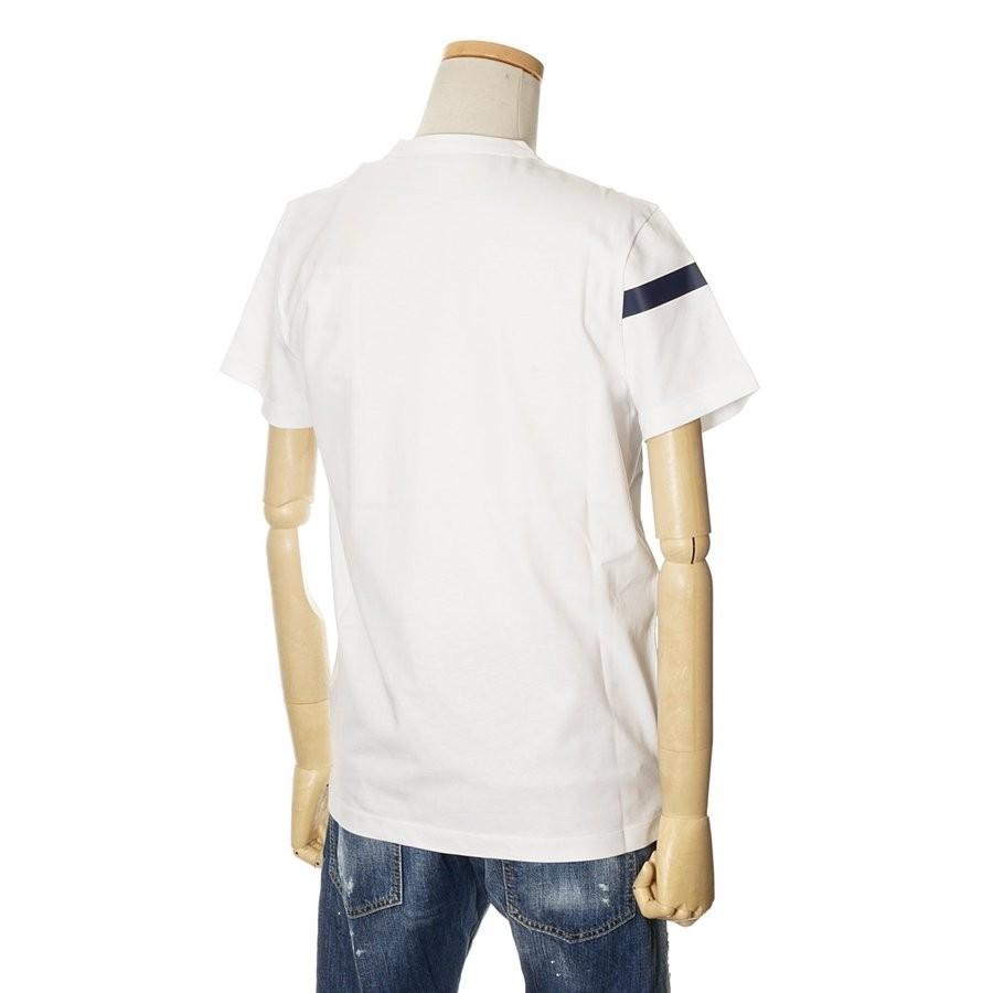 モンクレール Tシャツ メンズ MONCLER 半袖 ビッグロゴ ホワイト/ブラック 8C70610 8390T 091 
