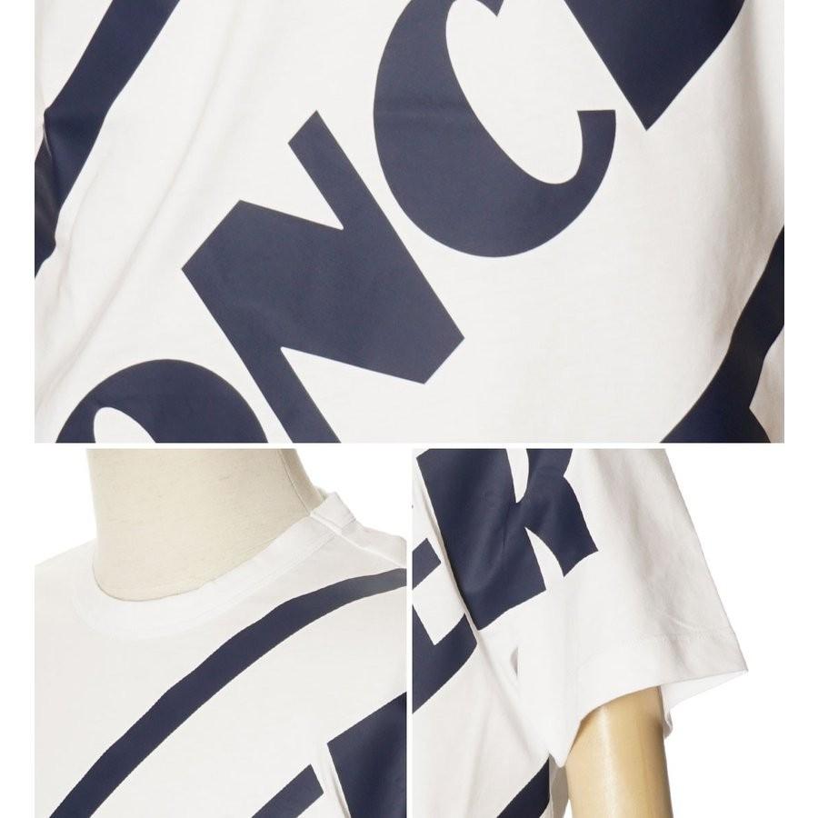 モンクレール Tシャツ メンズ MONCLER 半袖 ビッグロゴ ホワイト/ブラック 8C70610 8390T 091 