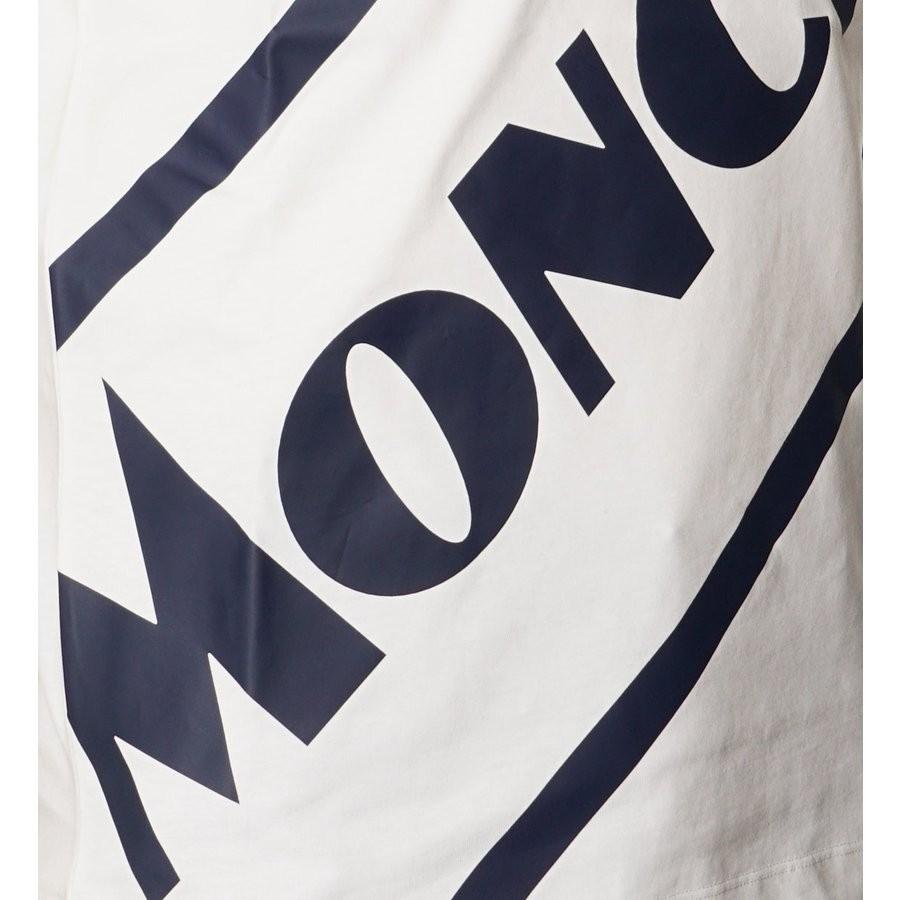 モンクレール Tシャツ メンズ MONCLER 半袖 ビッグロゴ ホワイト/ブラック 8C70610 8390T 091 