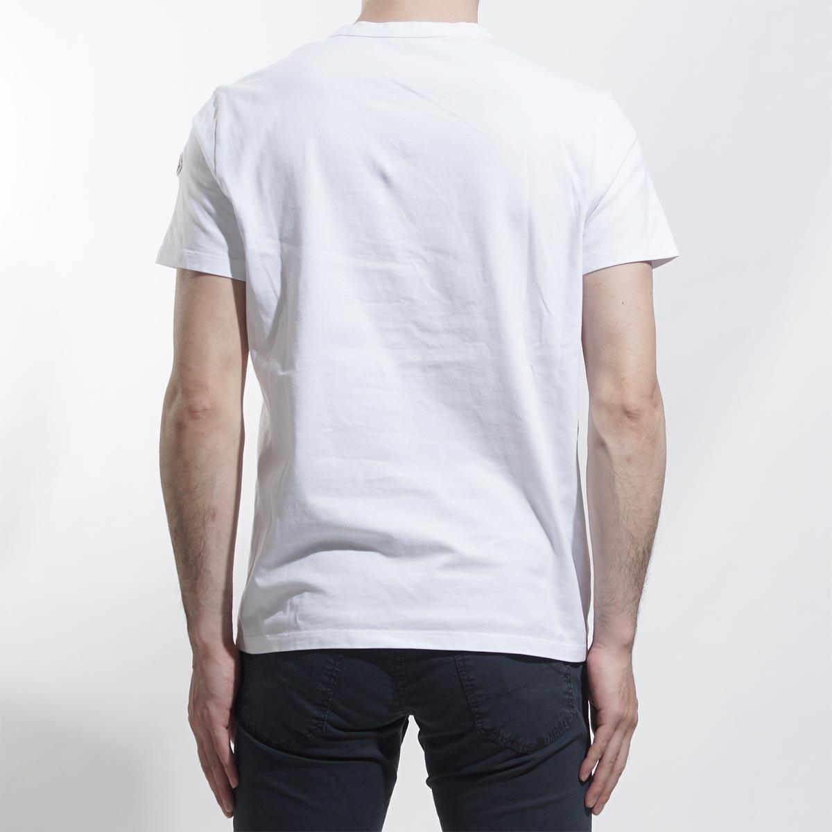 モンクレール MONCLER Tシャツ ホワイト メンズ カットソー ロゴ トップス インナー 8032350 8390t 001