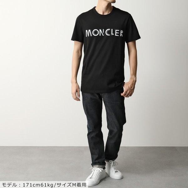 MONCLER モンクレール 8C75910 8390T 999 MAGLIA マーリア クルーネック 半袖 Tシャツ カットソー ロゴT コットン メンズ
