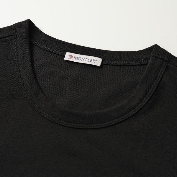 MONCLER モンクレール 8C75910 8390T 999 MAGLIA マーリア クルーネック 半袖 Tシャツ カットソー ロゴT コットン メンズ