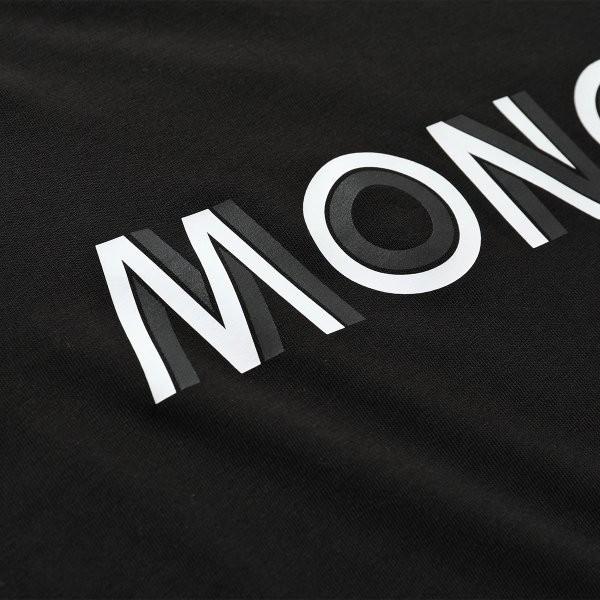 MONCLER モンクレール 8C75910 8390T 999 MAGLIA マーリア クルーネック 半袖 Tシャツ カットソー ロゴT コットン メンズ