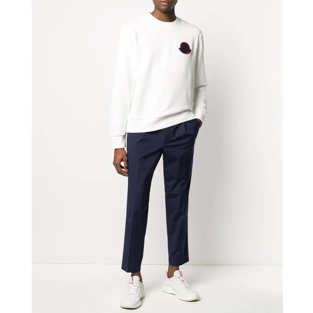 モンクレール MONCLER ロゴパッチ 長袖 コットン スウェットシャツ 8g708008098u034