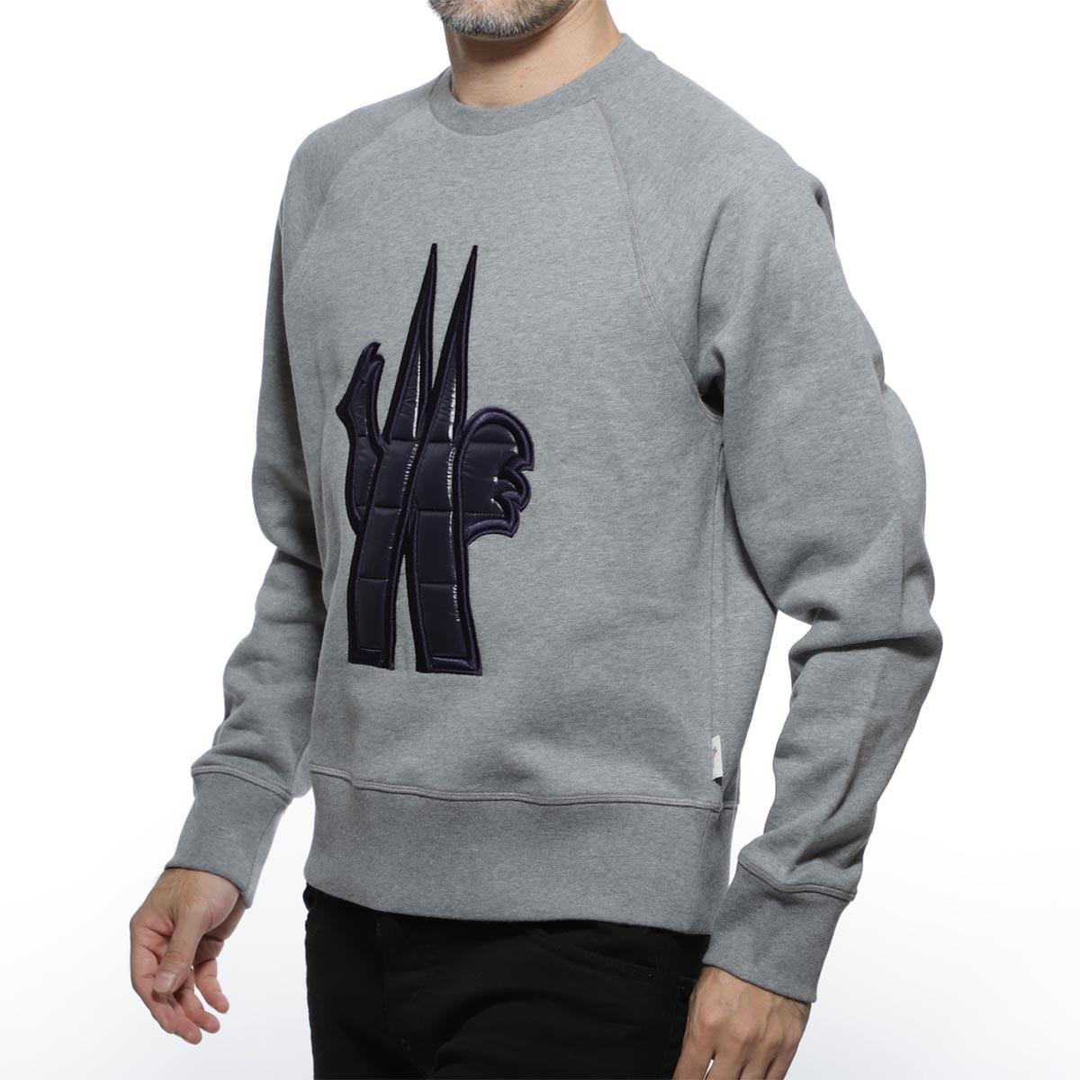 モンクレール MONCLER スウェット グレー メンズ トレーナー カジュアル 8000250 v8089 983 GRENOBLE グルノーブル