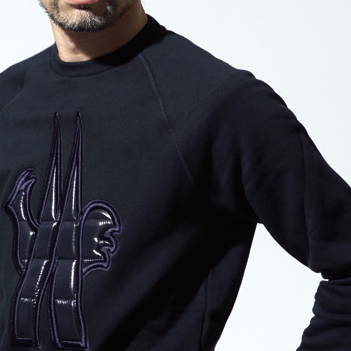 モンクレール MONCLER 裏起毛 トレーナー メンズ カットソー カジュアル トップス モノグラム ロゴ アイコン 8000250 80426 742 GRENOBLE グルノーブル