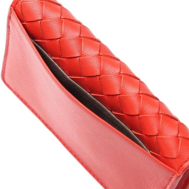 ボッテガヴェネタ BOTTEGA VENETA カードケース 名刺入れ NAPPA ベスビオ レッド系 133945 v001u 6506 メンズ＆レディース