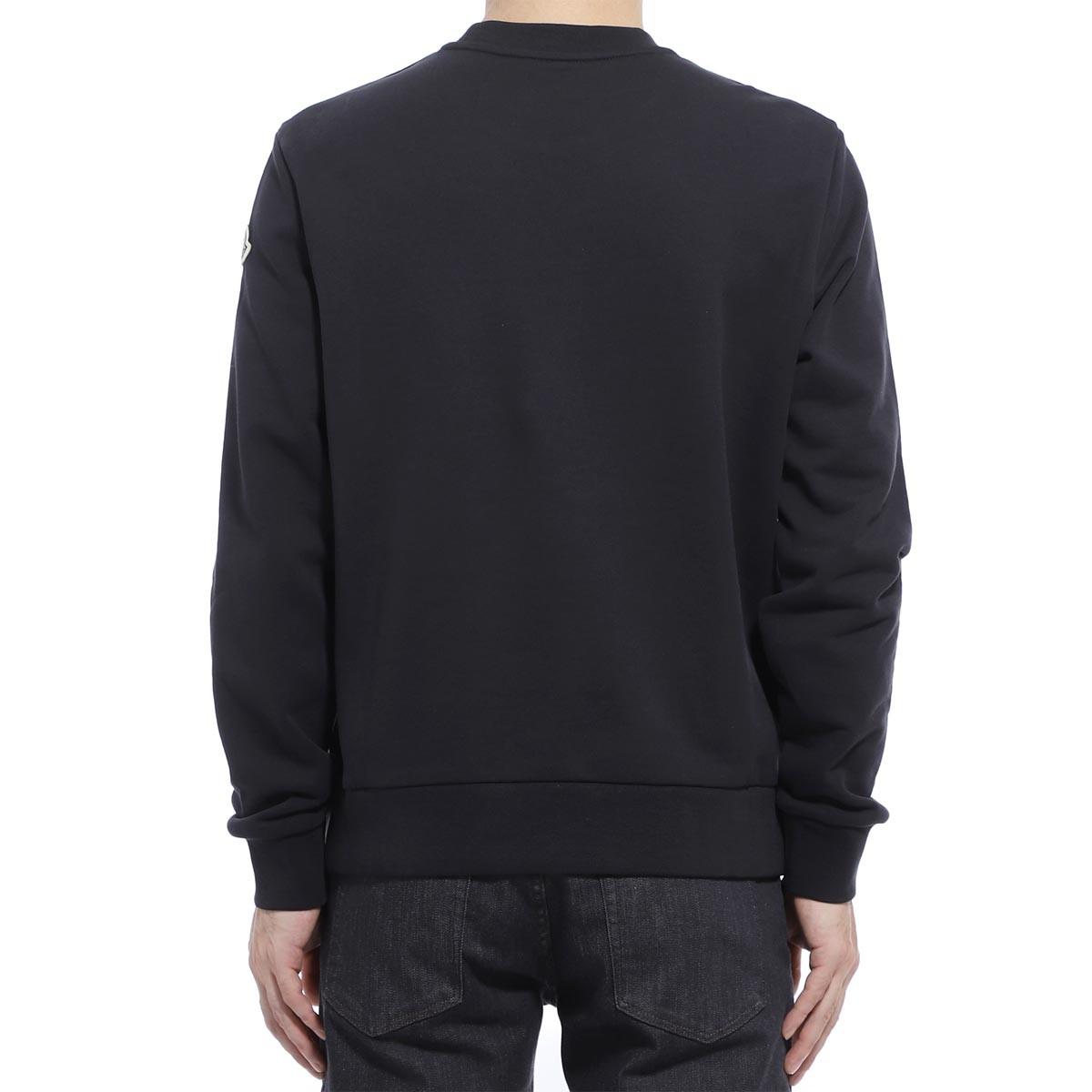 モンクレール MONCLER スウェットシャツ ブルー メンズ 8g70010 8098u 778 MAGLIA GIROCOLLO