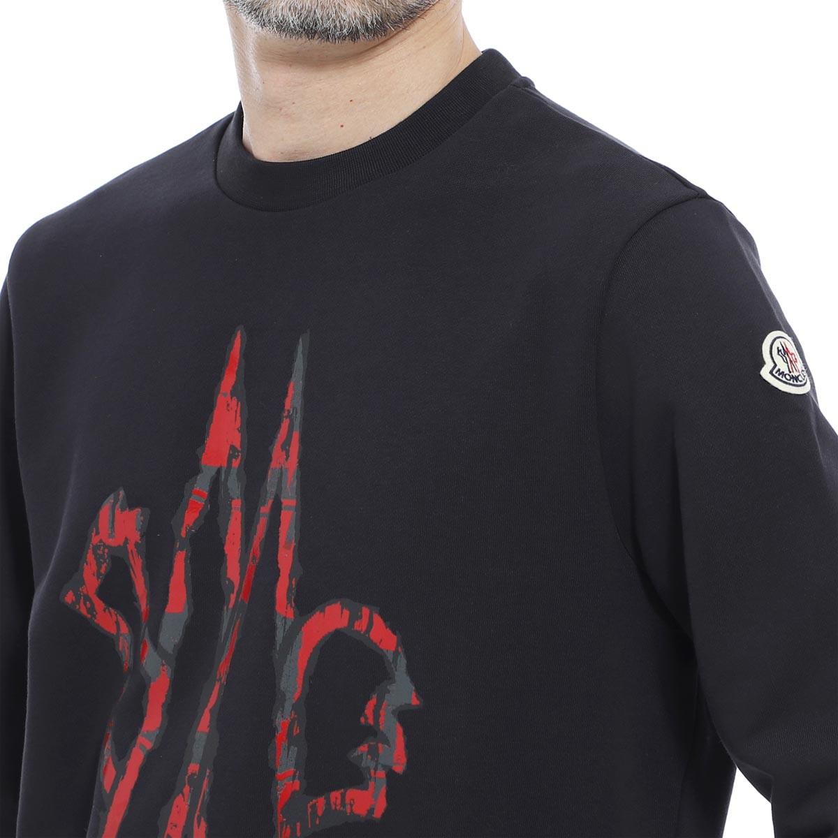 モンクレール MONCLER スウェットシャツ ブルー メンズ 8g70010 8098u 778 MAGLIA GIROCOLLO