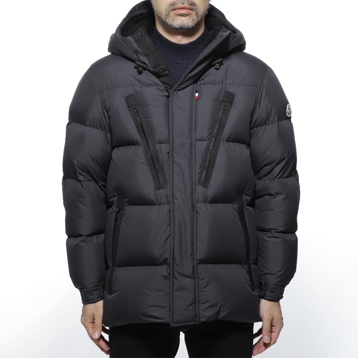 モンクレール MONCLER フーデッド ダウンジャケット ブラック メンズ ダウン アウター グースダウン 大きいサイズあり obert 4187205 549sk 999 OBERT