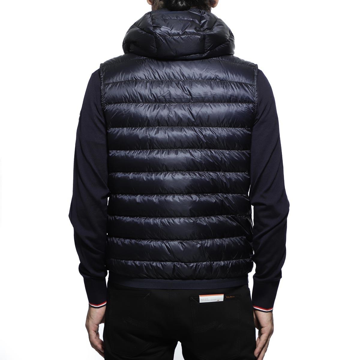 モンクレール MONCLER フーデッド ダウンベスト ブルー メンズ ダウン アウター グースダウン 大きいサイズあり laruns 4334494 c0019 776 LARUNS