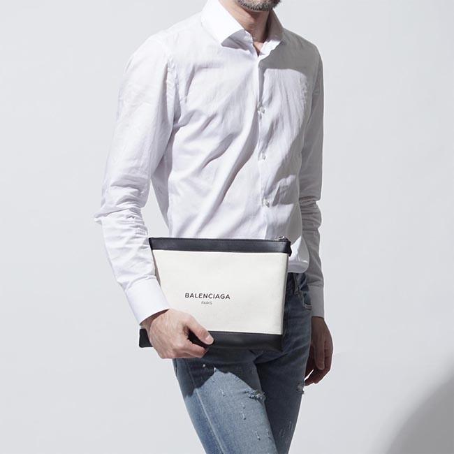 バレンシアガ BALENCIAGA クラッチバッグ ベージュ メンズ  カジュアル NAVY CLIP M ネイビークリップ 373834 aq3bn 9260 