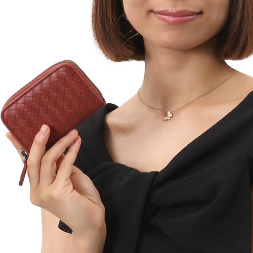 ボッテガヴェネタ BOTTEGA VENETA コインケース【小銭入れ】 イントレチャート バーントレッド 114075 V001N 6329 レディース