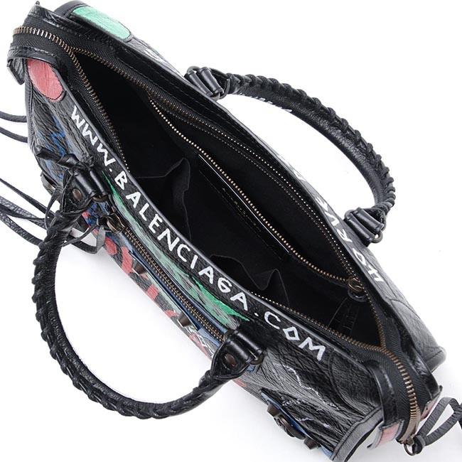 バレンシアガ BALENCIAGA ハンドバッグ 2WAY ブラック レディース ギフト プレゼント レザー 本革 ブラック クロ 黒 GRAFFITI CLASSIC CITY グラフティ クラシック シティ 431621 