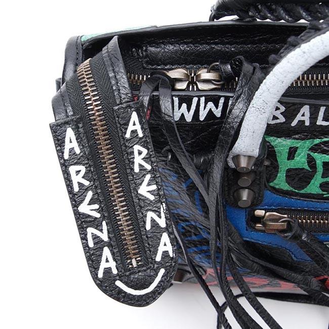 バレンシアガ BALENCIAGA ハンドバッグ 2WAY ブラック レディース ギフト プレゼント レザー 本革 ブラック クロ 黒 GRAFFITI CLASSIC CITY グラフティ クラシック シティ 431621 