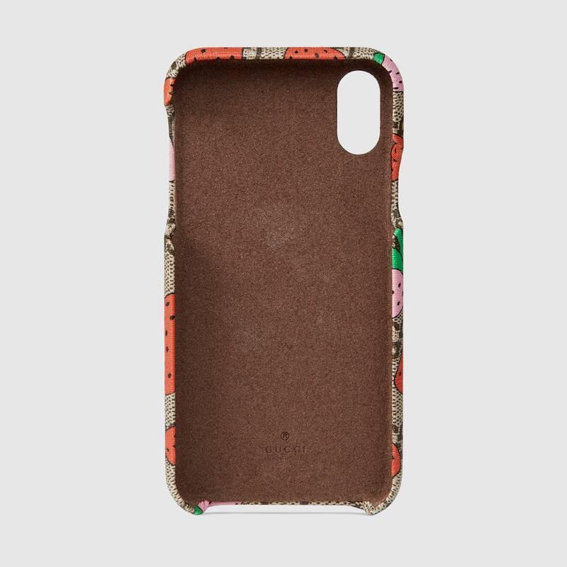 GUCCI グッチ＃グッチストロベリーiPhone X、XR、XS、XS maxケース 603758 H23B0 3388