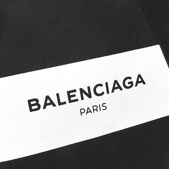 バレンシアガ BALENCIAGA バッグ レディース トートバッグ ホワイト×ブラック 黒 NAVY CABAS M [ネイビーカバ]  339936 K9H3N 1085