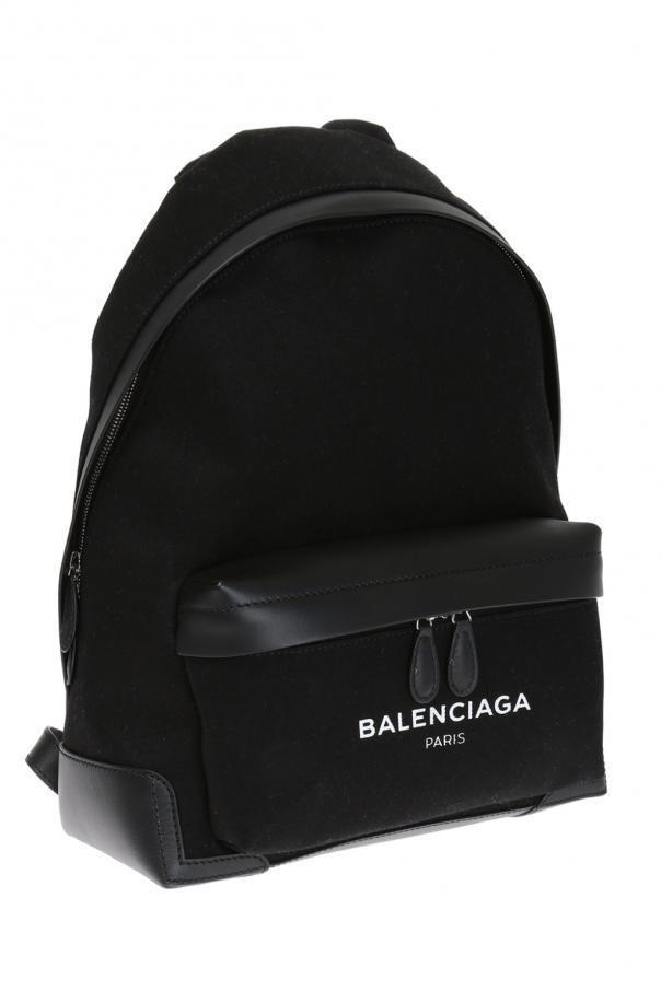 バレンシアガ  BALENCIAGA カーフレザーのトリムが新鮮☆デニムバックパック 409010 9DH1N 1090