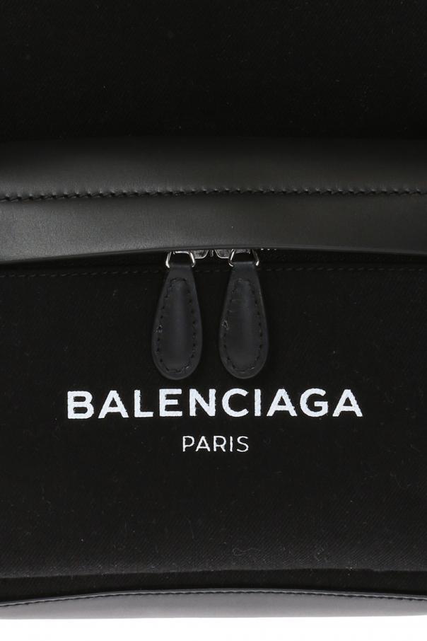 バレンシアガ  BALENCIAGA カーフレザーのトリムが新鮮☆デニムバックパック 409010 9DH1N 1090