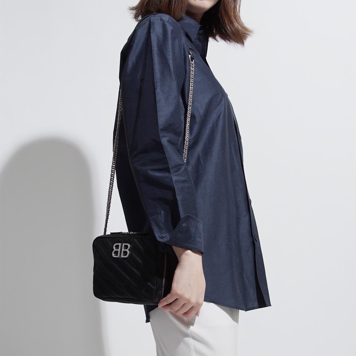 バレンシアガ BALENCIAGA ショルダーバッグ ブラック レディース ギフト プレゼント レザー 本革  BB REPORTER XS 526678 0hian 1000​