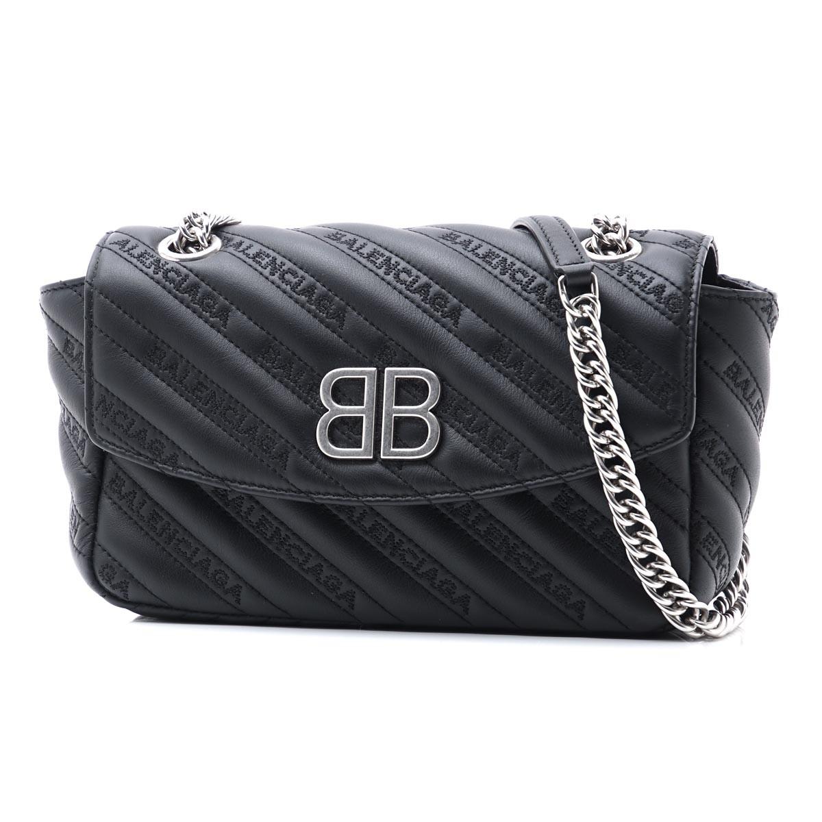 バレンシアガ BALENCIAGA ショルダーバッグ ブラック レディース ギフト プレゼント レザー 本革  BB ROUND S 501681 0hian 1000