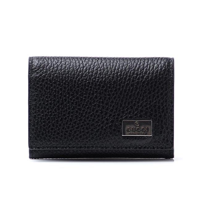 グッチ GUCCI カードケース LEATHER ブラック ブラック系 368180 ca00n 1000 メンズ