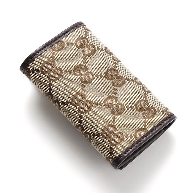 グッチ GUCCI キーケース ベージュ×エボニー ブラウン系 268833 kqwfg 9643 メンズ＆レディース