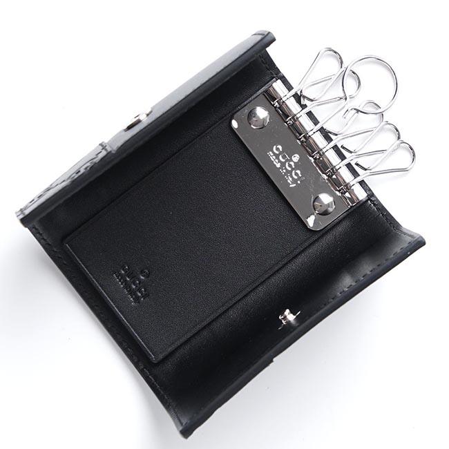 グッチ キーケース GGロゴトリム ブラック ブラック系 256433 cwd2n 1000 メンズ