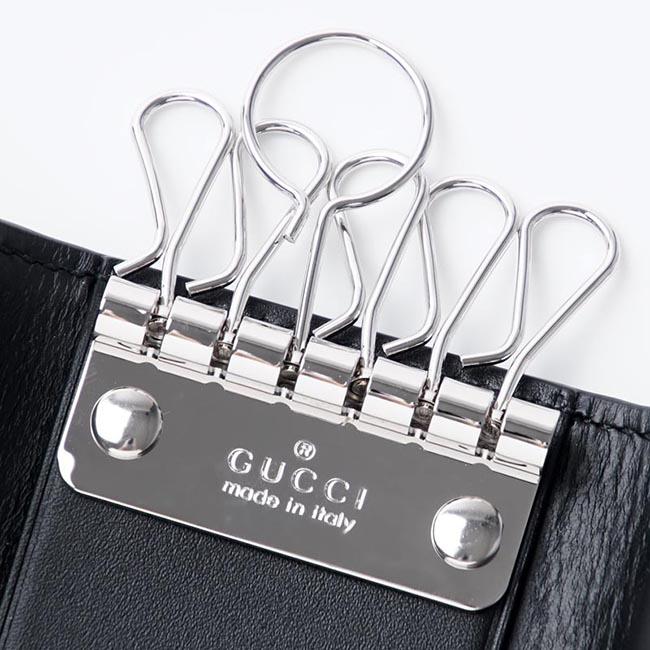 グッチGUCCI キーケース WEB GUCCISSIMA ブラック×グリーン×レッド ブラック系 408828 cwcln 1060 メンズ＆レディース