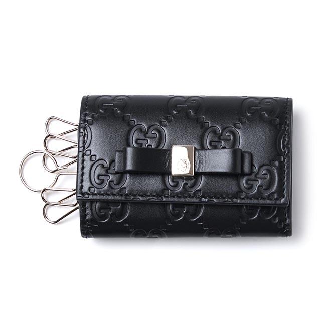 グッチ GUCCI キーケース GUCCISSIMA ブラック ブラック系 388682 cwc1g 1000 レディース