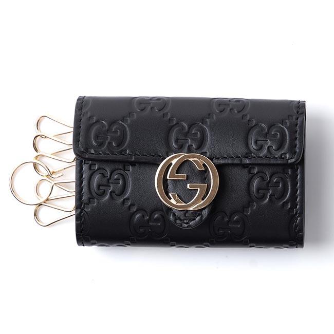 グッチ GUCCI キーケース GUCCISSIMA ブラック ブラック系 369673 cwc1g 1000 レディース