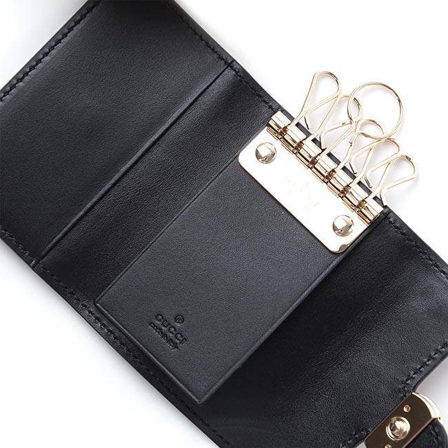 グッチ GUCCI キーケース GUCCISSIMA ブラック ブラック系 369673 cwc1g 1000 レディース