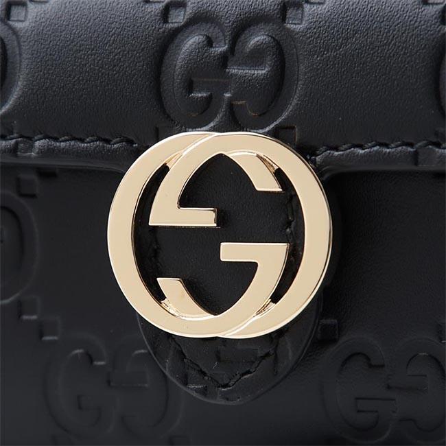 グッチ GUCCI キーケース GUCCISSIMA ブラック ブラック系 369673 cwc1g 1000 レディース
