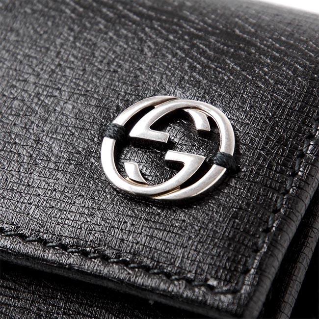 グッチ キーケース インターロッキングG LEATHER ブラック ブラック系 256337 aru0n 1000 メンズ