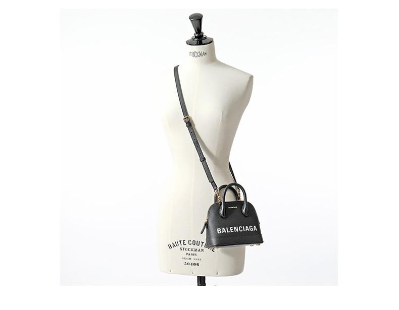 BALENCIAGA バレンシアガ  TOP HANDLE XXS レザー 2way ミニバッグ ショルダーバッグ ポシェット カラー1000 レディース  525050 0OT0M VILLE​
