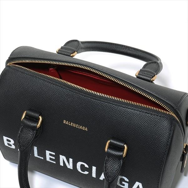 BALENCIAGAバレンシアガ  レザー ボストンバッグ ショルダーバッグ 南京錠付き NOIR/BLANC レディース  518872 0OT0M 1000​