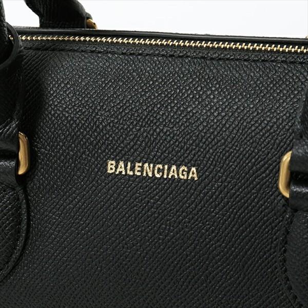 BALENCIAGAバレンシアガ  レザー ボストンバッグ ショルダーバッグ 南京錠付き NOIR/BLANC レディース  518872 0OT0M 1000​