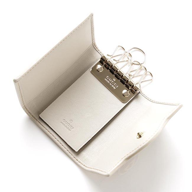 グッチ GUCCI キーケース SUKEY ベージュ×エボニー×ホワイト ホワイト系 282432 fafxg 9761 レディース